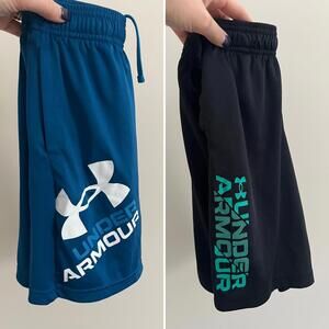 Under Armour Boys Youth Small Shorts Bundle, Set of 2 Athletic Shorts